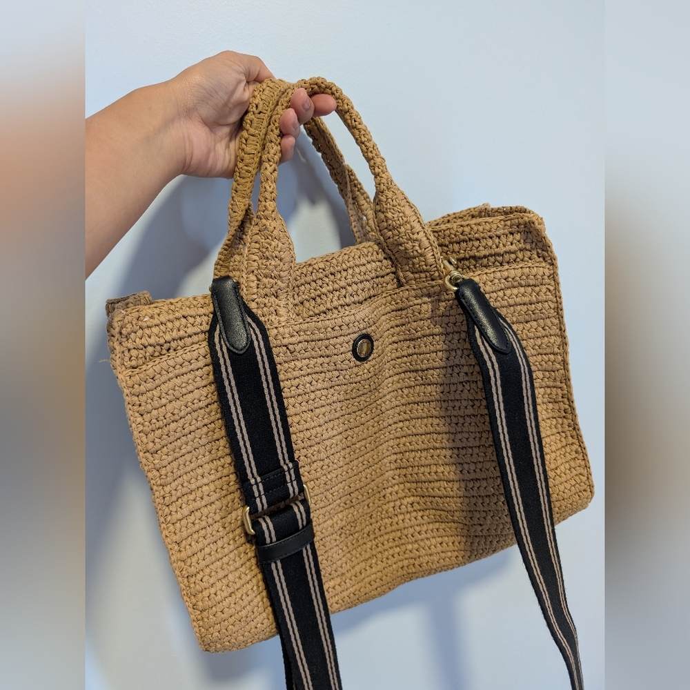 Coach Straw Cargo Tote - Picture 5 of 7